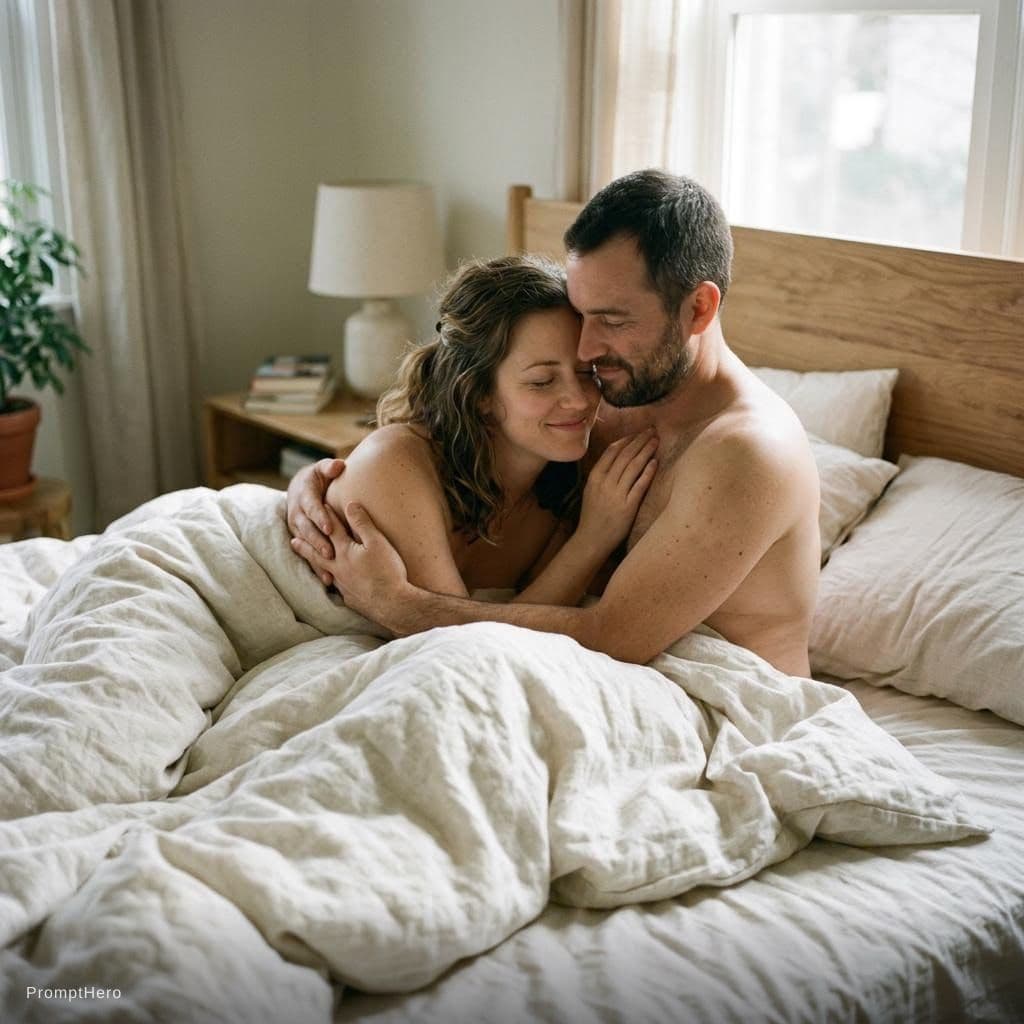 AI generated: Couple full Naket body show in bed 