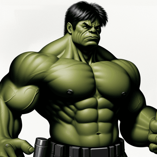 AI generated: hulk in bullet bike