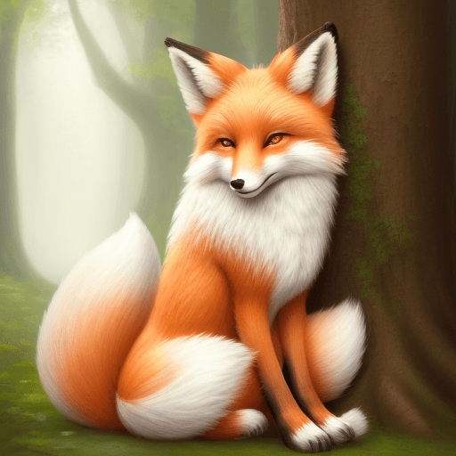AI generated: goddess innocent shy fox