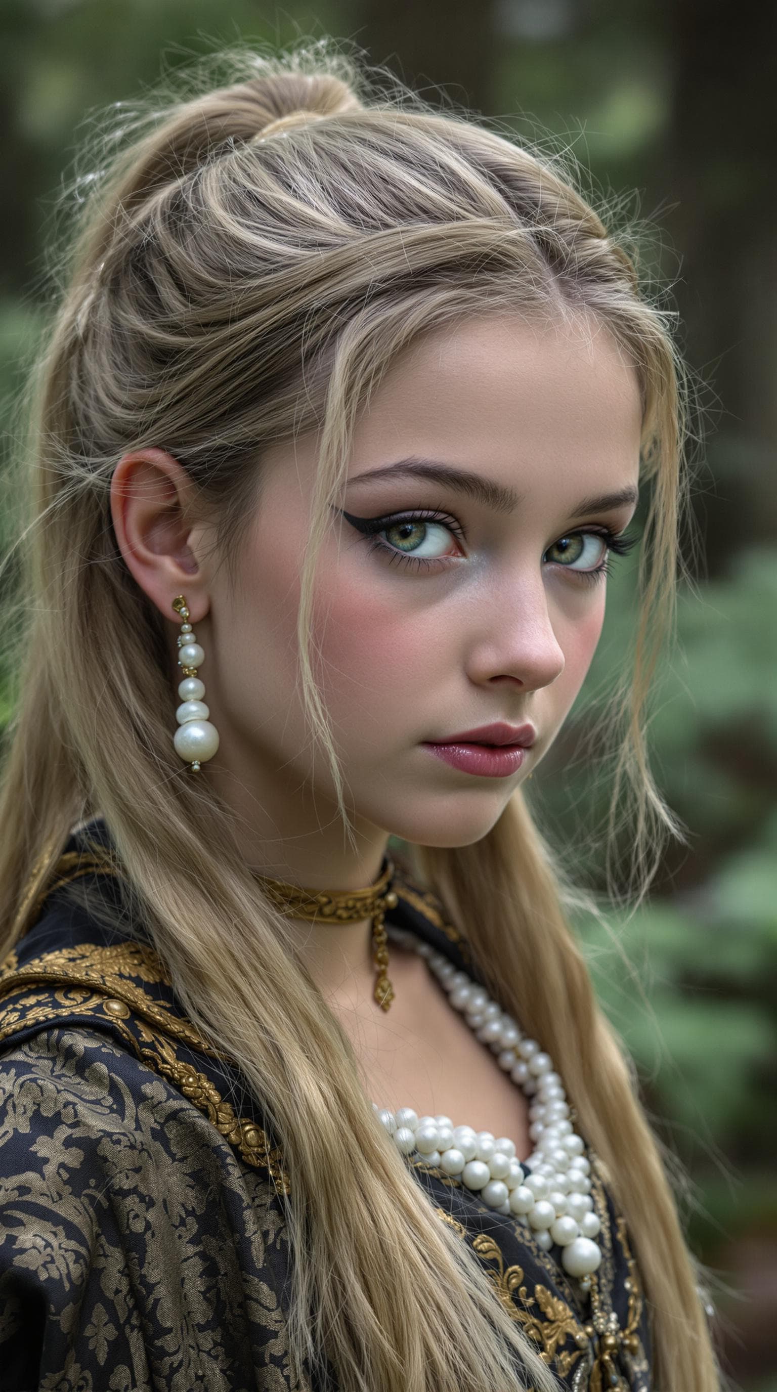 AI generated: A photo realistic of a exceptionally beautiful Ukrainian (age 11) girl (futuristic),(masterpiece), (...