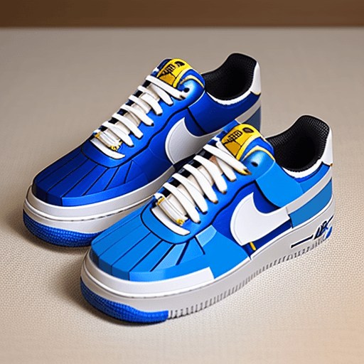 AI generated: air force one sneakers 
made with lego
