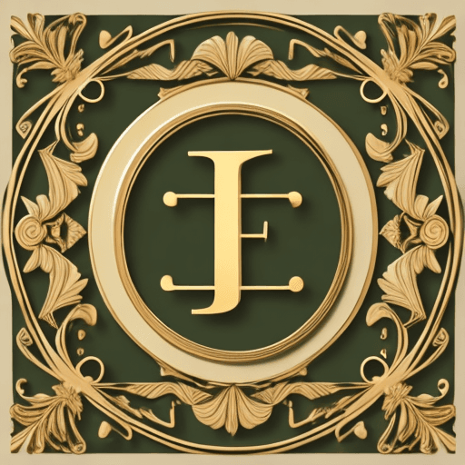 AI generated: Golden home designe leaf logo featuring intertwined letters 'TE'