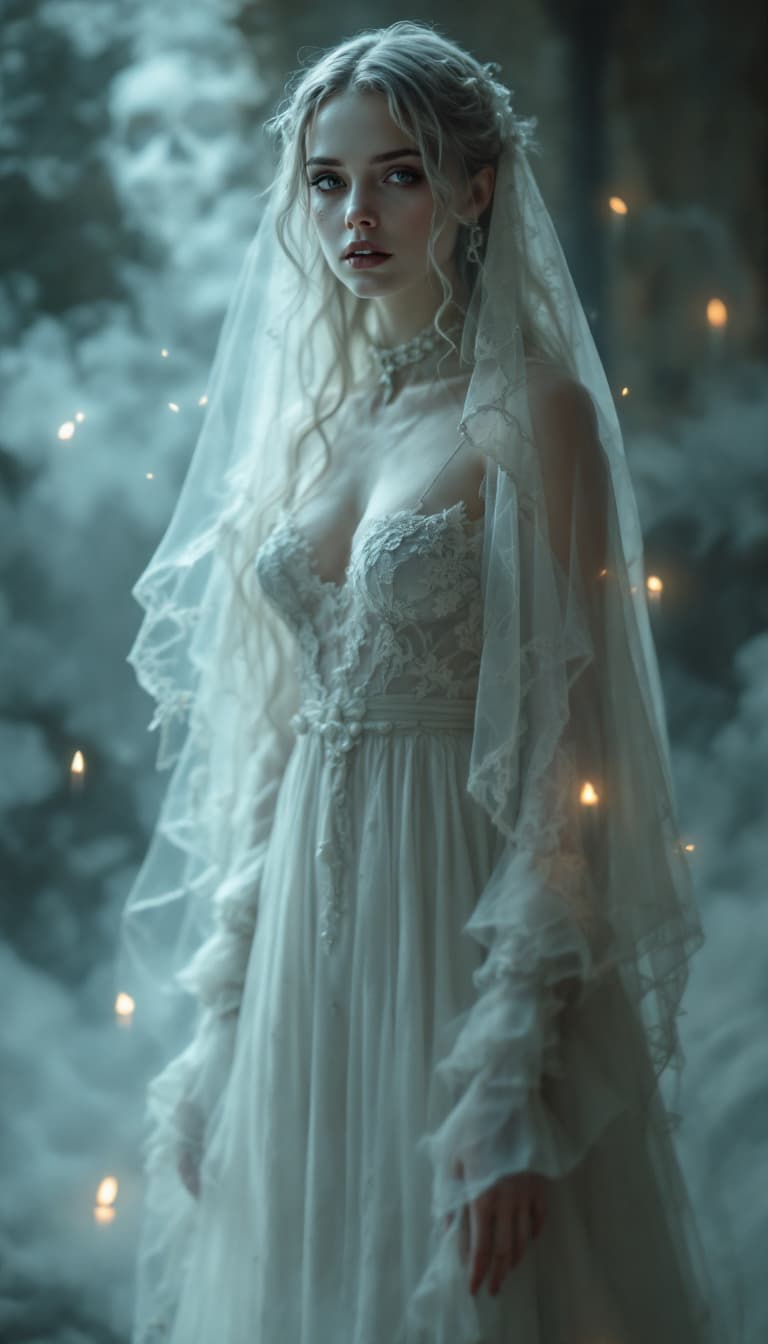 AI generated: Female victorian ghost (ethnicity:0.9, age:1.0), (detailed clothing:1.3), (detailed accessories:1.2)...