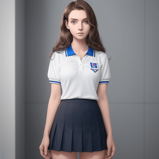 AI generated: A Slovak young woman stands casually with her weight on her right leg and her left hand resting on h...