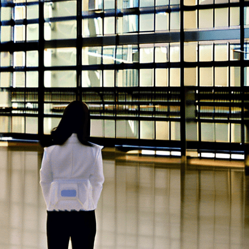 AI generated: Photo of a Korean woman in her 20s, shoulder length hair, wearing an airport uniform, 1.6m tall
