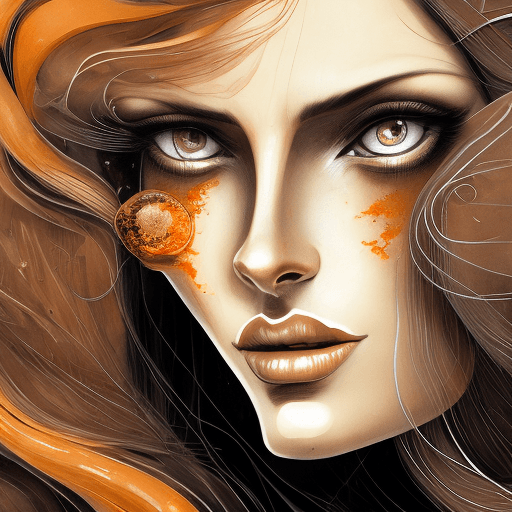 AI generated: an illustration of a woman with long brown hair, in the style of ingrid baars, j. scott campbell, da...