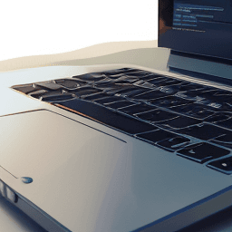 AI generated: favicon for website, laptop with code