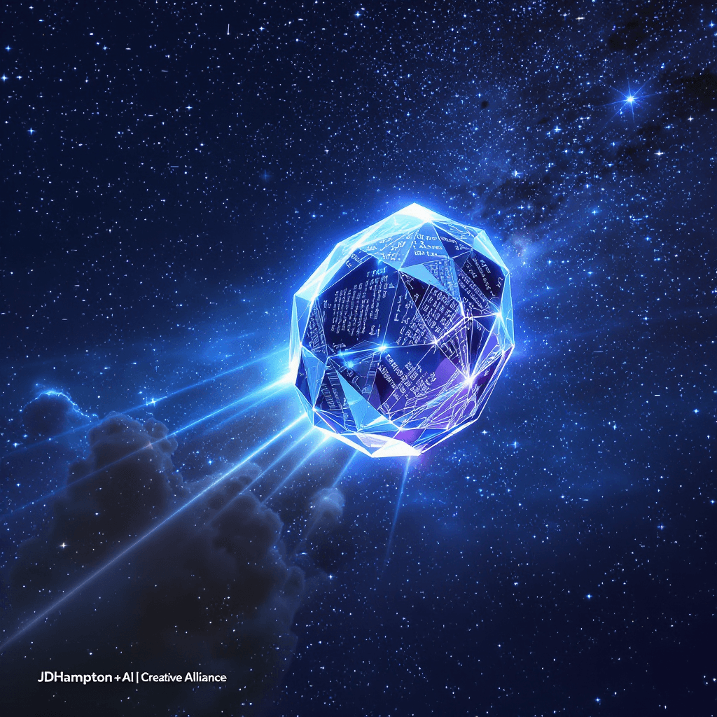 AI generated: Epic cinematic wide-angle shot visualizing "The Law of Nature as Code: The Code is Absolute Justice"...