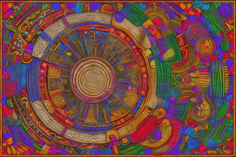 AI generated: tribal haat in India digital art
