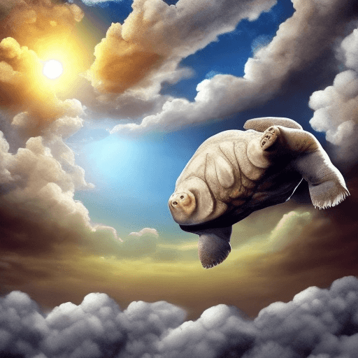 AI generated: Crea un animal manati al estilo animado con las manos alzadas al cielo, el fondo que sea en blanco.
...