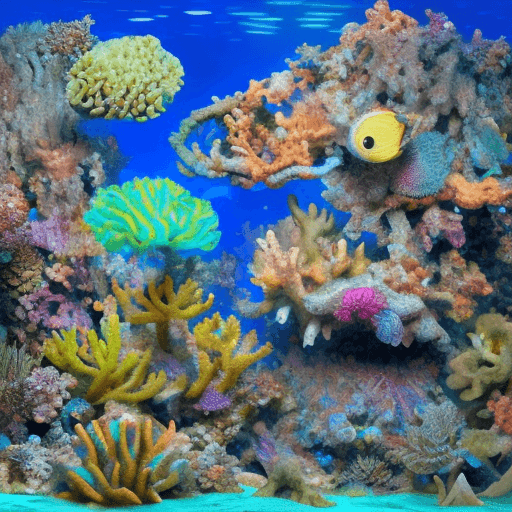 AI generated: the underwater is filled with vibrant colors,
ancient ruins, and fantastical creatures,
massive sea ...
