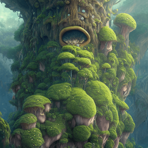 AI generated: full body, human like mushroom gnome, intricate, realistic face, detailed portrait, detailed face, g...