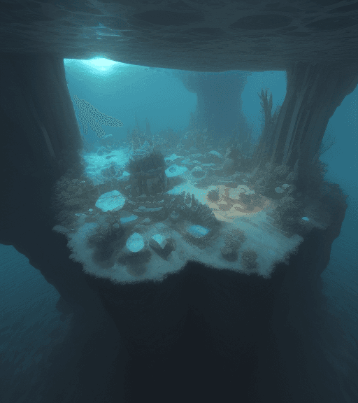 AI generated: Underwater base