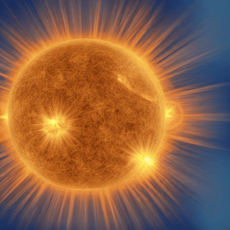 AI generated: sun as a realistic fireball central in picture with transparent backround