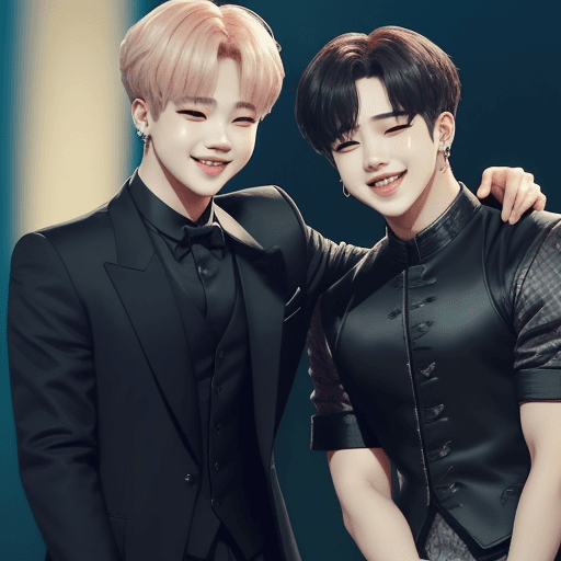 AI generated: Jimin of BTS smile JB of Got7 friends
