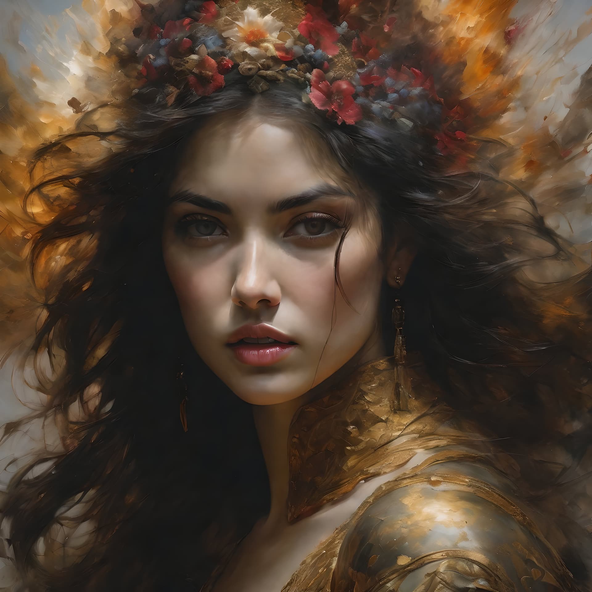 AI generated: 8k, masterpiece, oil painting, brush strokes, hyper detailed, hyper realistic, epic, visionary, by A...