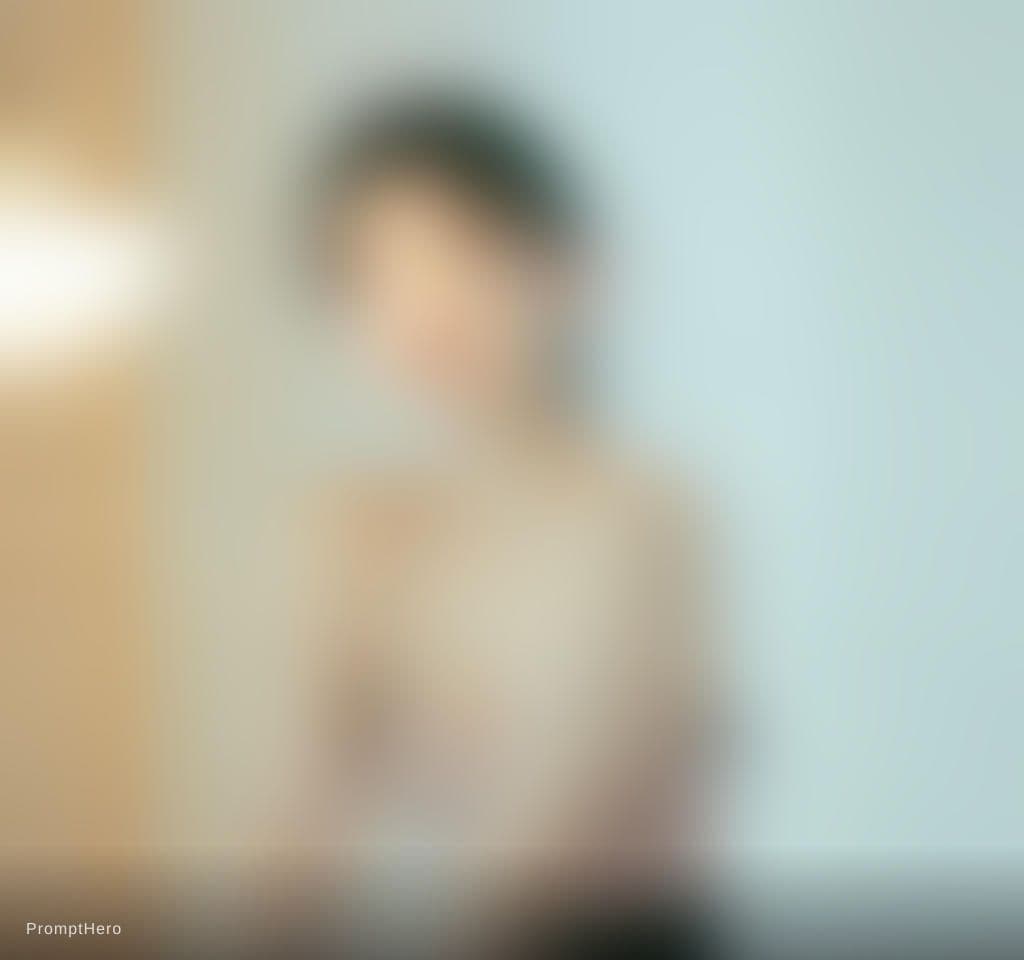 AI generated: A highly detailed, photorealistic, cinematic vertical medium-close-up shot of a stunning young east ...