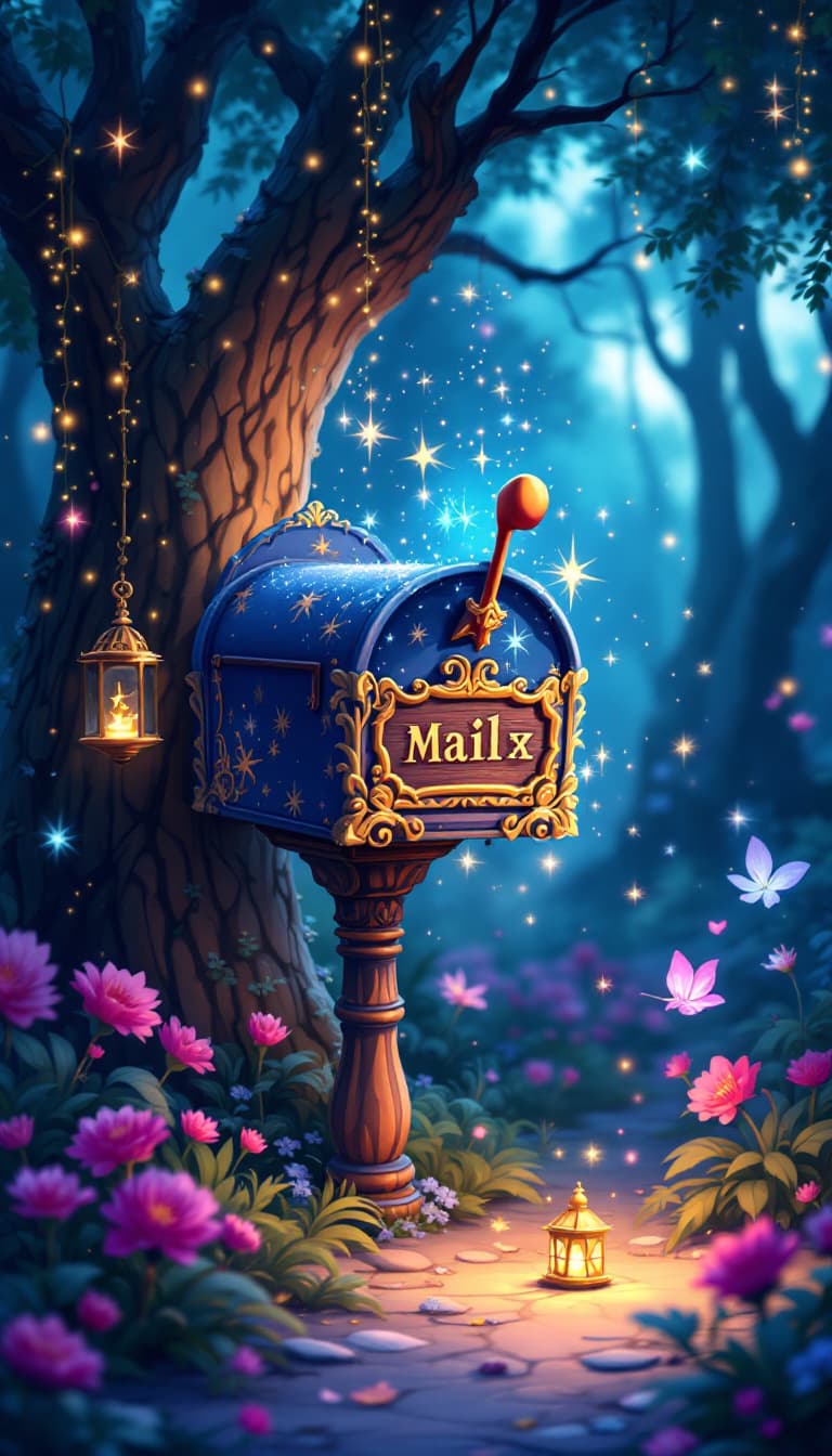 AI generated: enchanting illustration of a magical mailbox, IN THE STYLE OF PIXAR