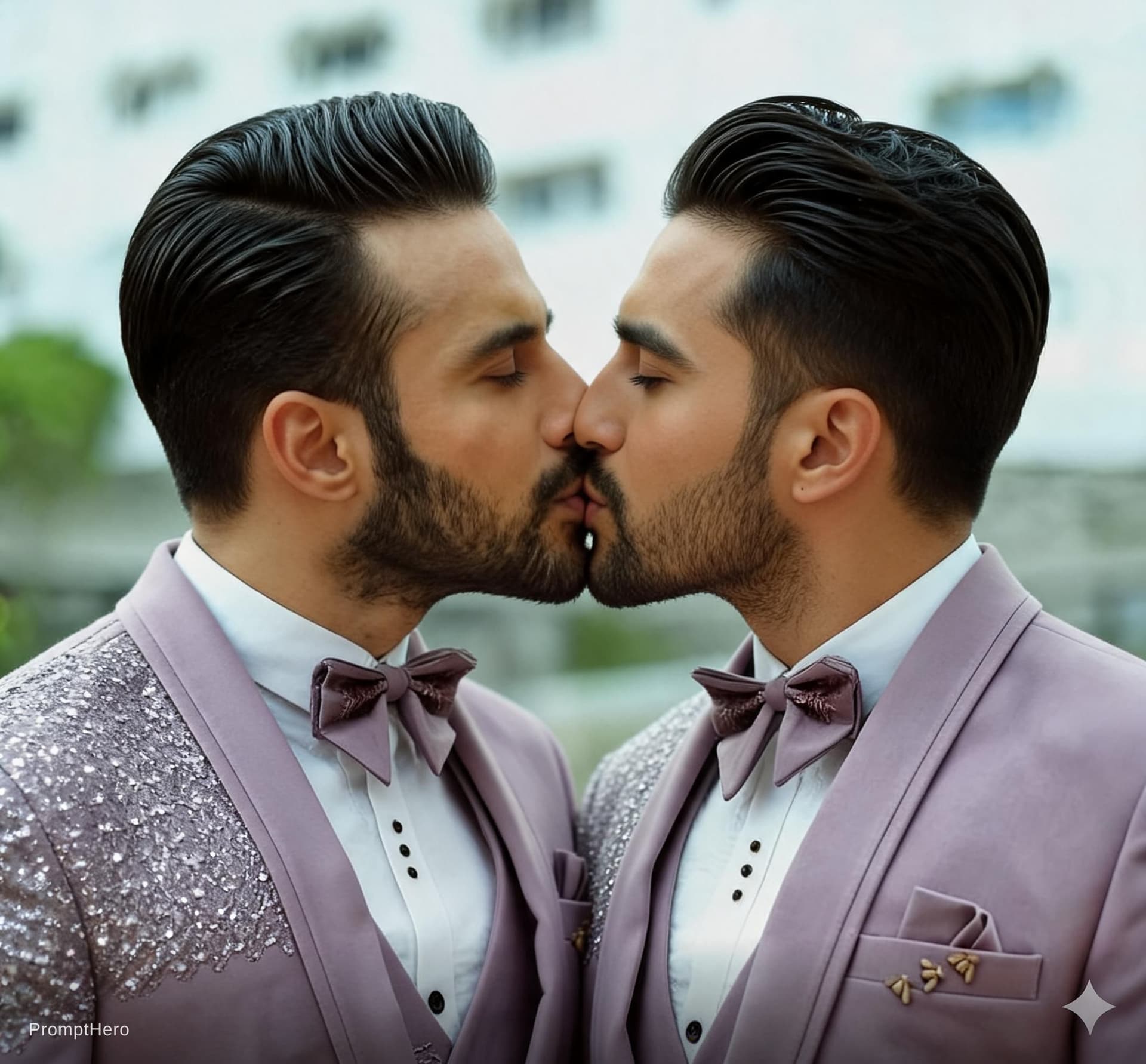 AI generated: Gay kiss