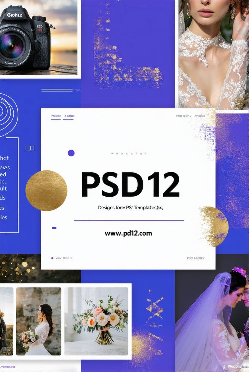 AI generated: A modern and visually striking graphic design promoting PSD files, Photoshop Designs, and PSD Templa...