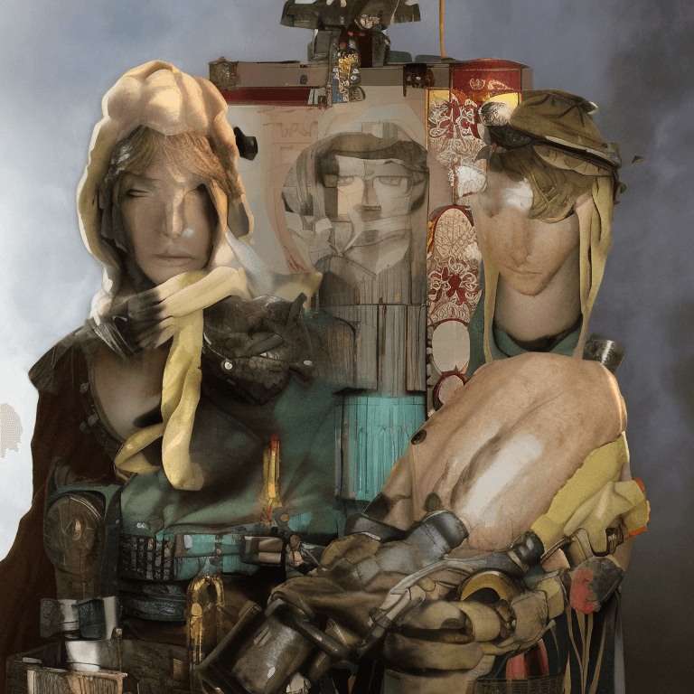 AI generated: Hyper realistic, portrait, priest, cyberpunk, realism, epic composition, epic proportion, high detai...