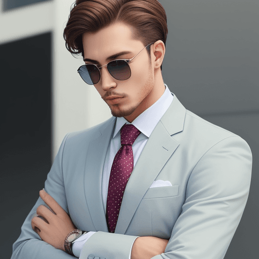 AI generated: calm man, business man , cool vibes, soft
