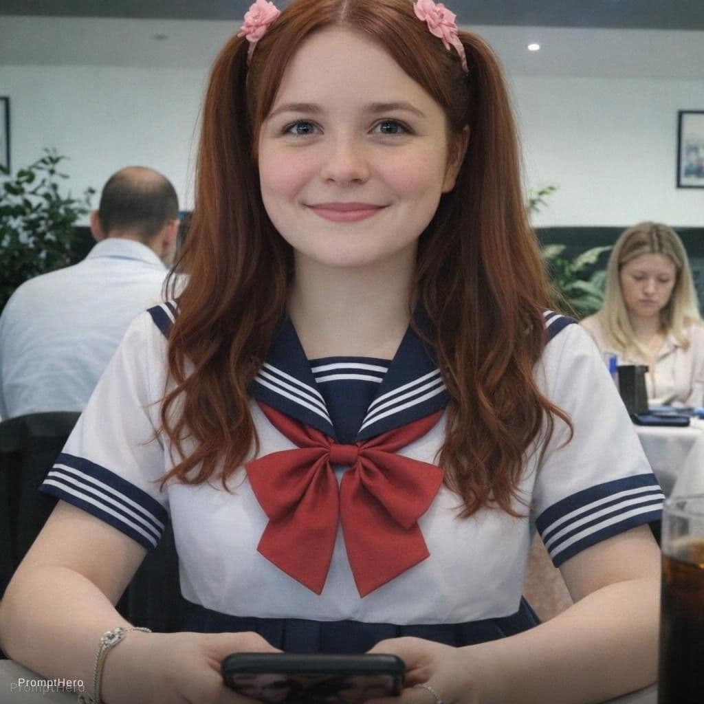 AI generated: Cosplay outfit, schoolgirl