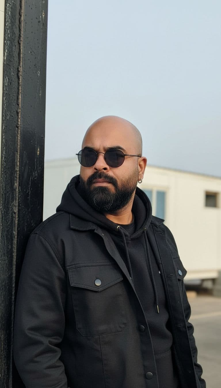AI generated: "a stylish young man with a lean, toned physique (around 57 kg, 5'6 tall) — he has long beard , and ...