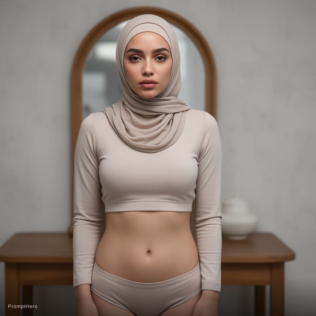 AI generated: Naked woman with hijab
