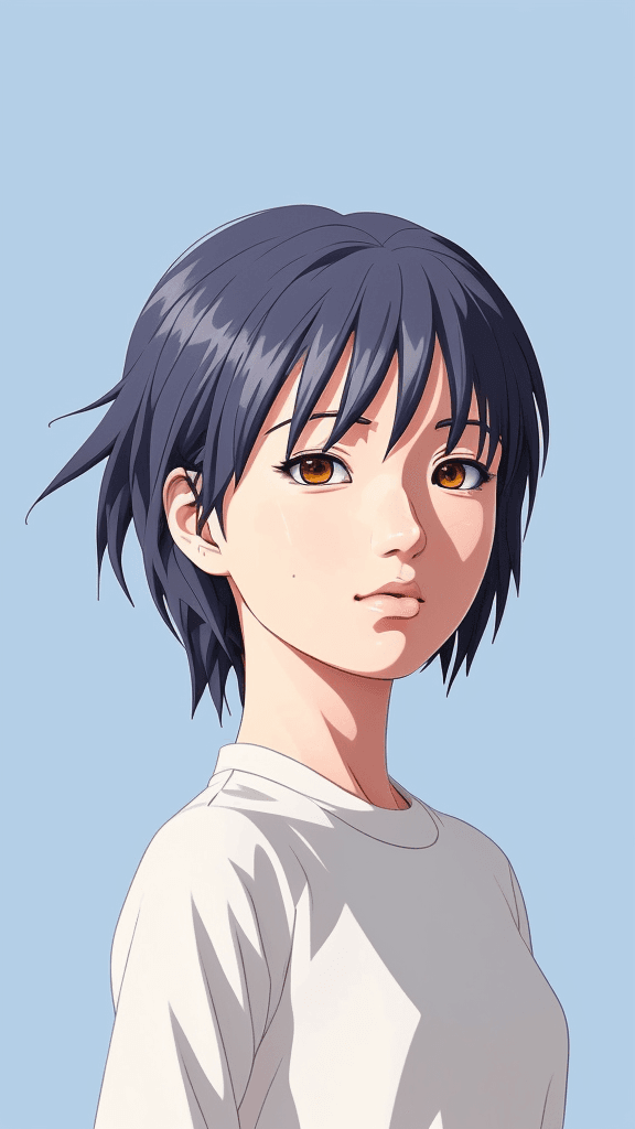 AI generated: (best quality,ultra-detailed,realistic:1.2) anime, clean lines, minimalist artwork, vibrant color pa...