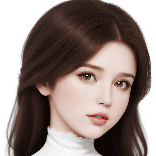 AI generated: a simple cartoon of a beautiful woman with brown hair, white background, princesscore, I can't belie...