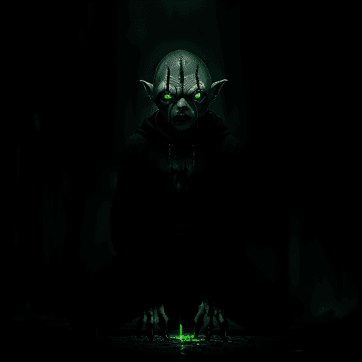 AI generated: alone in the darkness, broken, kneeling and looking down, full body, no face, (psychopathic:0.8) , b...