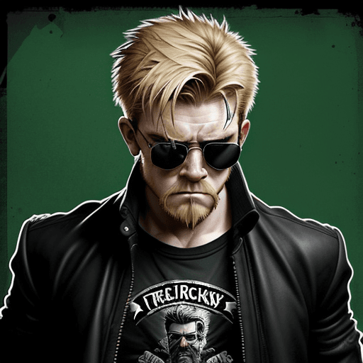 AI generated: a freaking badass irish guy