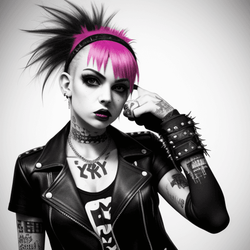 AI generated: punk rock girl