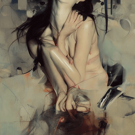 AI generated: portrait of a person, digital painting by adrian ghenie, by esao andrews, by jenny saville, by edwar...