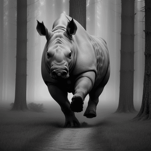 AI generated: field with no threes. a lot of fog. dynamic pose editorial image full body. Hiper realistic running ...