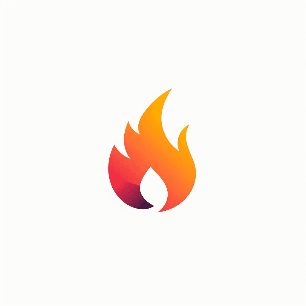 AI generated: 
Craft a Saas logo, a AI design roaster that gives design feedback, fire, flame icon, minimalist lo...