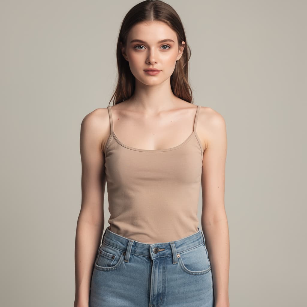 AI generated: make tiny shoulder . flat chest . girl, petite, nude