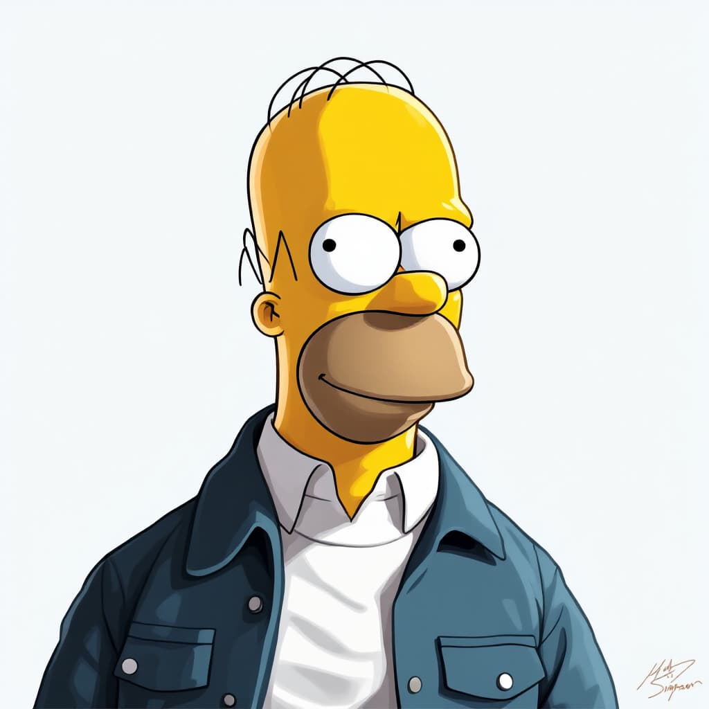 AI generated: homer Simpson Orginal Portrait 