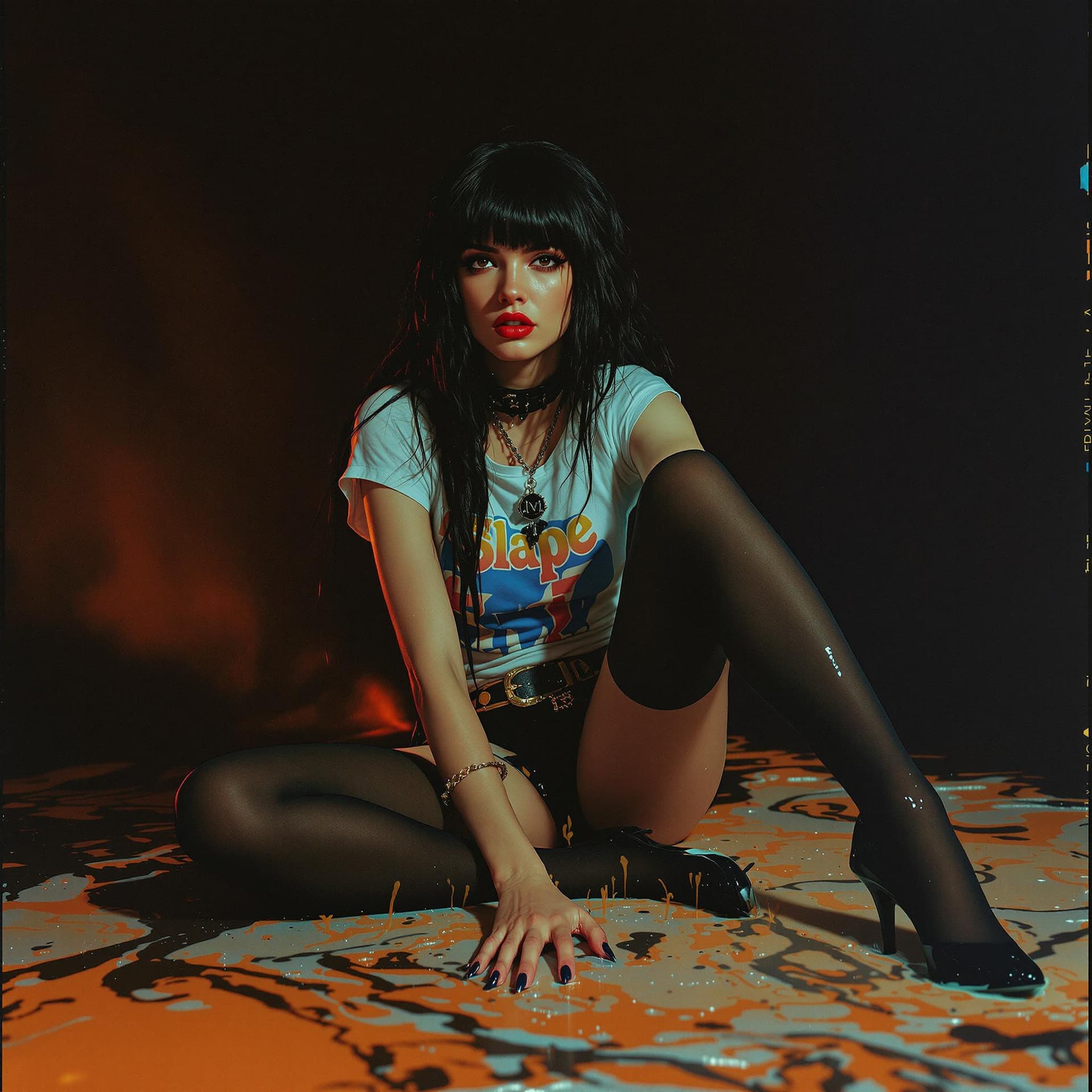 AI generated: Create a photorealistic portrait set in the 70s, with grainy analog film effects. The subject is a s...