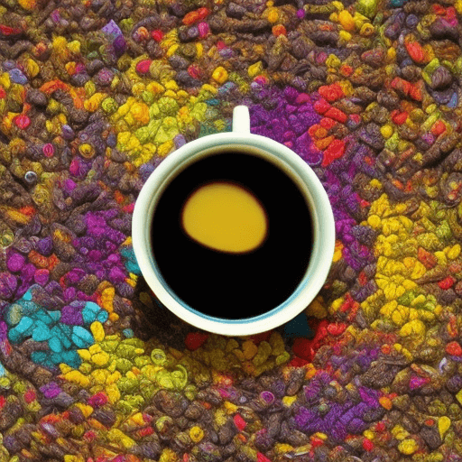 AI generated: Multicolored brew, highly detailed photography