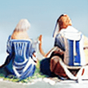AI generated: <lora:detail_slider_v4:2> a sunny day, Two Phylosophy Greek talking with their traditional clothes t...