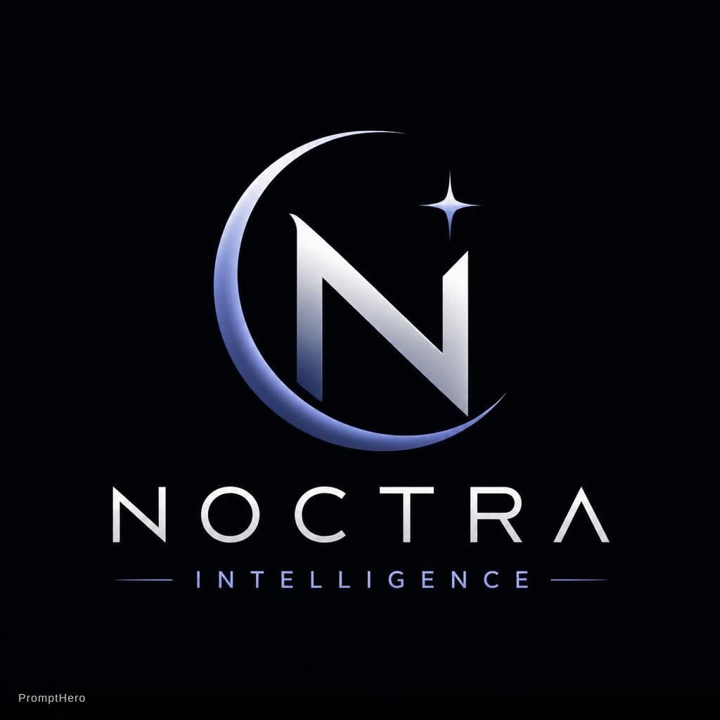 AI generated: an image of a logo of my AI agent called Noctra Intelligence 