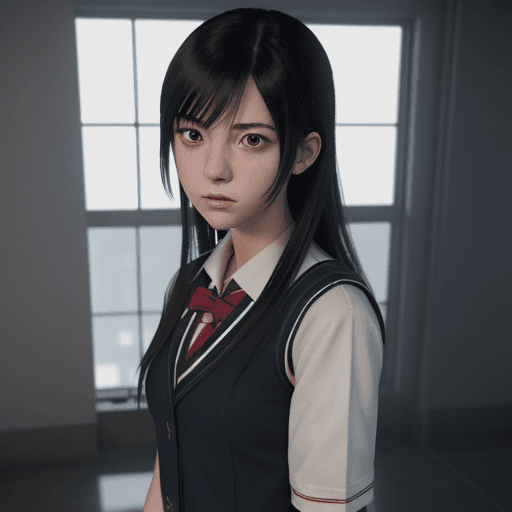 AI generated: anime girl, ((school uniform)), studio ufotable. cinematic, hyper realism, high detail, octane rende...