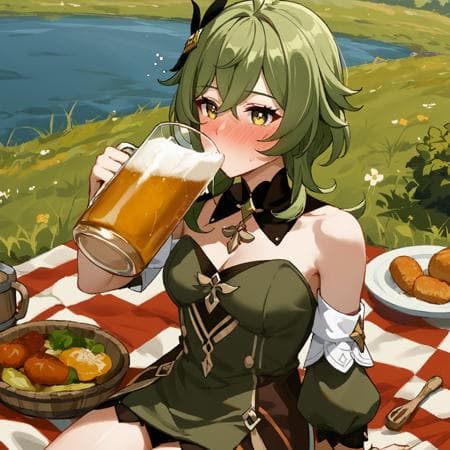 Sipping Beer (Can | Glass Mug | Bottle | Wooden Pitcher) | PDXL