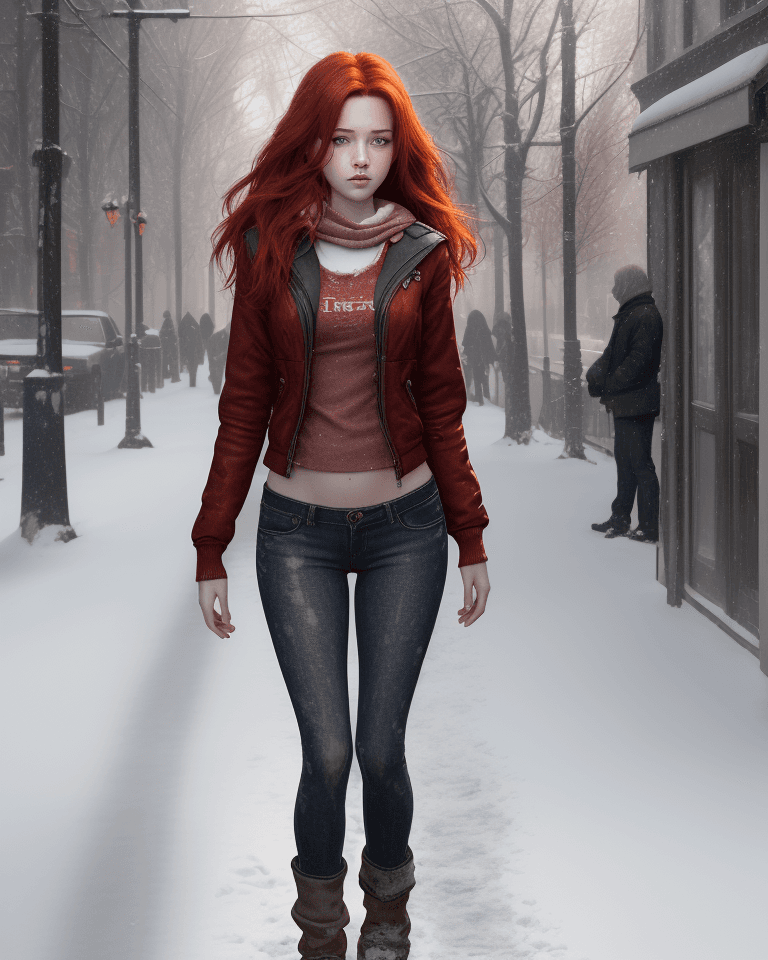 AI generated: HDR, photo realism, highly detailed, Full body view, sexy and very beautiful teen girl with thin hip...