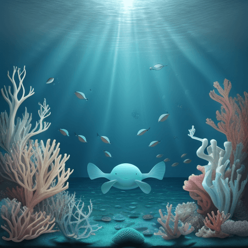 AI generated: calm sea creatures soothed by underwater music --ar 3:2 --v 5.2