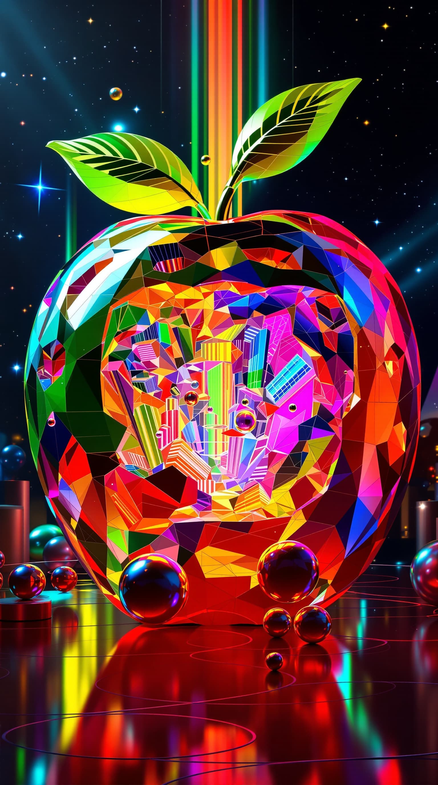 AI generated: Image is a full-length surreal abstract concept art sculpture, crazy zany, highly polished glowing a...