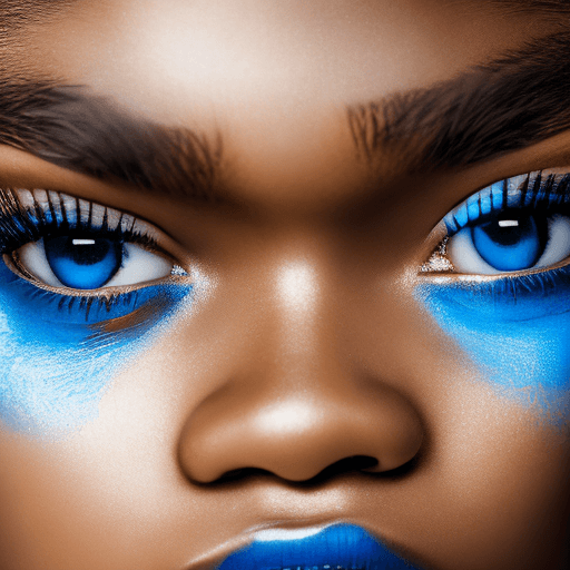 AI generated: close up photography, blue eye, dramatic and stunning award winning photo, dramatic linear delicacy,...