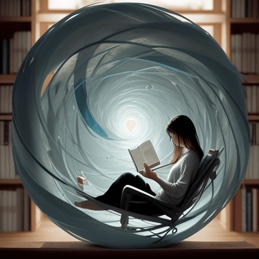 AI generated: Vortex bookstore logo "change everythink"

A design that represents a person reading a book with suc...